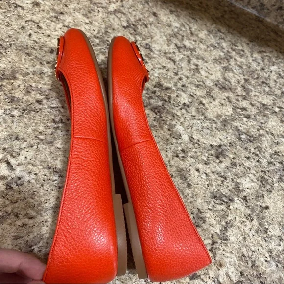 Tory Burch Claire Ballet Flats in Poppy - Picture 9 of 11